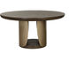 Sultana 59 X 30 inch Dark Brown / Dark Brown / Brushed Brass Outdoor Dining Table